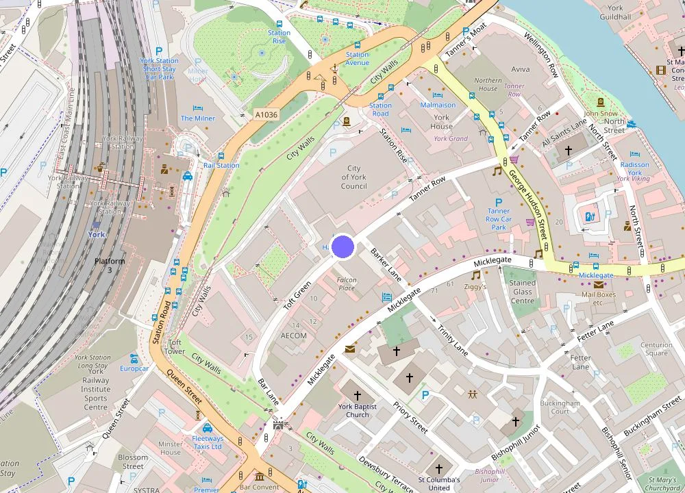 Map: Hampton by Hilton York